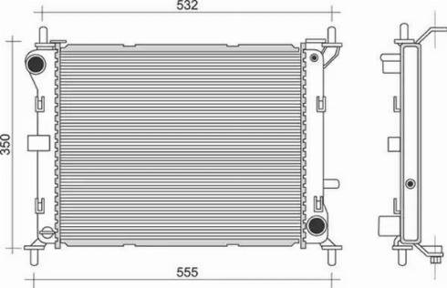 Magneti Marelli 350213909000 - Радиатор, охлаждение двигателя avtokuzovplus.com.ua