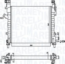 Magneti Marelli 350213924000 - Радіатор, охолодження двигуна autocars.com.ua