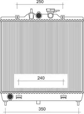 Magneti Marelli 350213940000 - Радіатор, охолодження двигуна autocars.com.ua