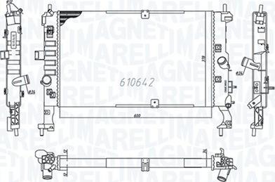 Magneti Marelli 350213972000 - Радіатор, охолодження двигуна autocars.com.ua