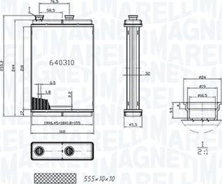 Magneti Marelli 350218065000 - Теплообменник, отопление салона avtokuzovplus.com.ua