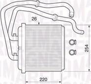 Magneti Marelli 350218072000 - Теплообмінник, опалення салону autocars.com.ua