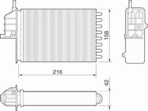 Magneti Marelli 350218073000 - Теплообмінник, опалення салону autocars.com.ua