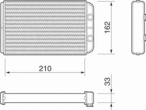 Magneti Marelli 350218074000 - Теплообмінник, опалення салону autocars.com.ua