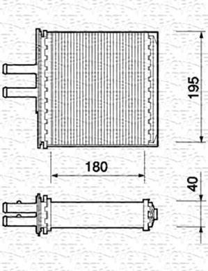 Magneti Marelli 350218160000 - Теплообмінник, опалення салону autocars.com.ua