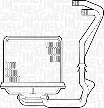 Magneti Marelli 350218225000 - Теплообмінник, опалення салону autocars.com.ua