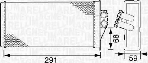 Magneti Marelli 350218265000 - Теплообмінник, опалення салону autocars.com.ua