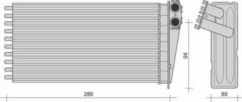 Magneti Marelli 350218273000 - Теплообмінник, опалення салону autocars.com.ua