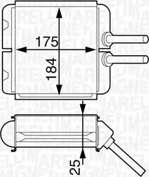 Magneti Marelli 350218312000 - Теплообмінник, опалення салону autocars.com.ua