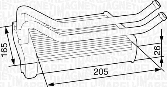 Magneti Marelli 350218315000 - Теплообмінник, опалення салону autocars.com.ua