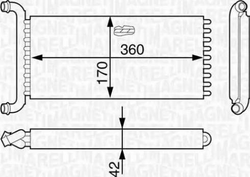 Magneti Marelli 350218321000 - Теплообмінник, опалення салону autocars.com.ua