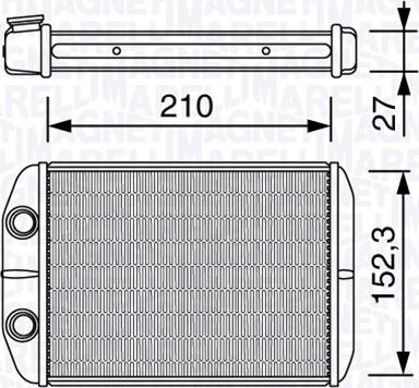 Magneti Marelli 350218332000 - Теплообмінник, опалення салону autocars.com.ua