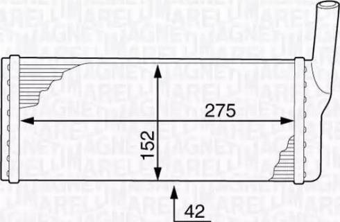 Magneti Marelli 350218344000 - Теплообмінник, опалення салону autocars.com.ua