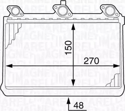 Magneti Marelli 350218348000 - Теплообмінник, опалення салону autocars.com.ua