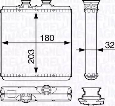 Magneti Marelli 350218349000 - Теплообменник, отопление салона avtokuzovplus.com.ua