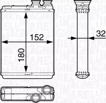 Magneti Marelli 350218355000 - Теплообменник, отопление салона avtokuzovplus.com.ua