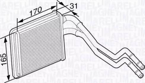 Magneti Marelli 350218356000 - Теплообменник, отопление салона avtokuzovplus.com.ua