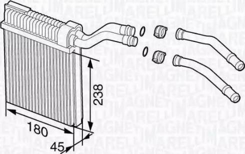 Magneti Marelli 350218357000 - Теплообменник, отопление салона avtokuzovplus.com.ua