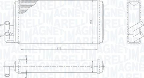 Magneti Marelli 350218403000 - Теплообменник, отопление салона autodnr.net