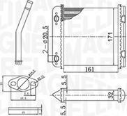 Magneti Marelli 350218408000 - Теплообмінник, опалення салону autocars.com.ua