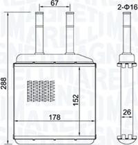 Magneti Marelli 350218420000 - Теплообменник, отопление салона avtokuzovplus.com.ua