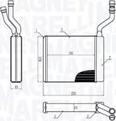 Magneti Marelli 350218425000 - Теплообмінник, опалення салону autocars.com.ua