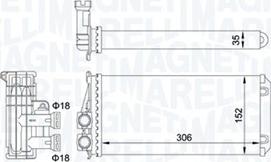 Magneti Marelli 350218435000 - Теплообменник, отопление салона avtokuzovplus.com.ua