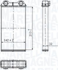 Magneti Marelli 350218439000 - Теплообмінник, опалення салону autocars.com.ua
