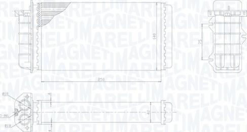 Magneti Marelli 350218441000 - Теплообмінник, опалення салону autocars.com.ua