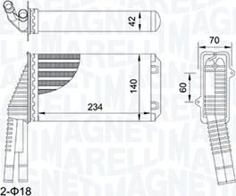 Magneti Marelli 350218467000 - Теплообменник, отопление салона avtokuzovplus.com.ua