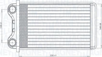 Magneti Marelli 350218472000 - Теплообмінник, опалення салону autocars.com.ua