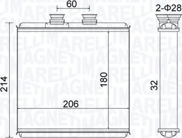 Magneti Marelli 350218510000 - Теплообменник, отопление салона autodnr.net