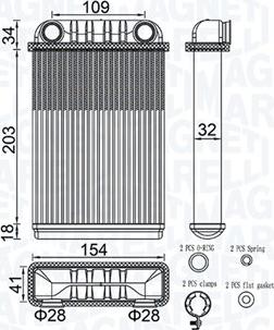 Magneti Marelli 350218512000 - Теплообменник, отопление салона avtokuzovplus.com.ua