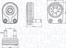 Magneti Marelli 350300001400 - Масляний радіатор, рухове масло autocars.com.ua