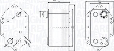 Magneti Marelli 350300004000 - Масляний радіатор, рухове масло autocars.com.ua