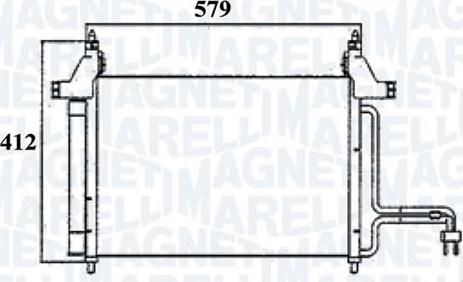 Magneti Marelli 351300401MM - Конденсатор, кондиціонер autocars.com.ua