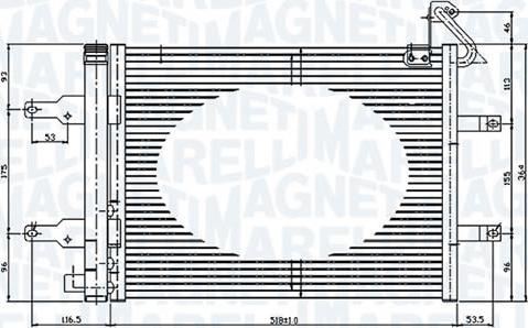 Magneti Marelli 351300481MM - Конденсатор, кондиціонер autocars.com.ua