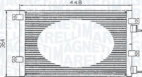 Magneti Marelli 351307411MM - Конденсатор, кондиціонер autocars.com.ua