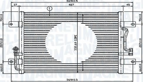 Magneti Marelli 351309191MM - Конденсатор, кондиціонер autocars.com.ua