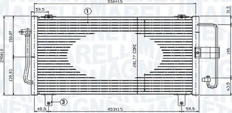Magneti Marelli 351309221MM - Конденсатор, кондиціонер autocars.com.ua