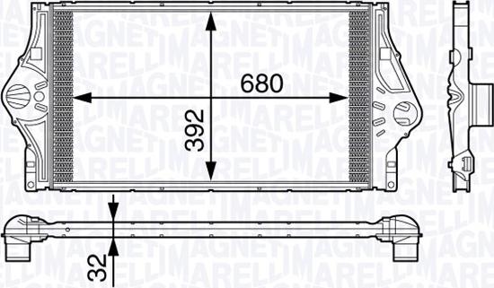 Magneti Marelli 351319201870 - Интеркулер autocars.com.ua