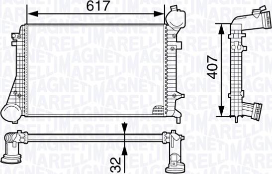 Magneti Marelli 351319202080 - Интеркулер autocars.com.ua