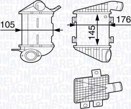 Magneti Marelli 351319202190 - Интеркулер autocars.com.ua