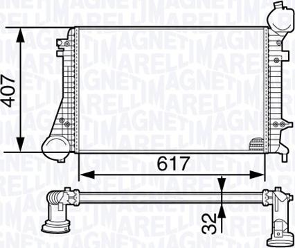 Magneti Marelli 351319202670 - Интеркулер autocars.com.ua