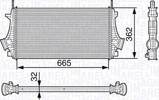 Magneti Marelli 351319202730 - Интеркулер autocars.com.ua