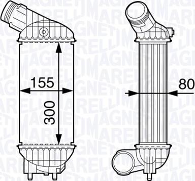 Magneti Marelli 351319202790 - Интеркулер, теплообменник турбины avtokuzovplus.com.ua