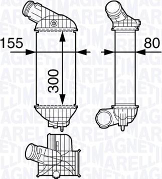 Magneti Marelli 351319202870 - Интеркулер, теплообменник турбины avtokuzovplus.com.ua