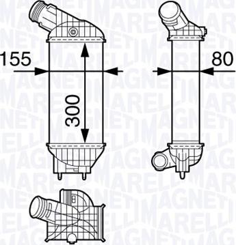 Magneti Marelli 351319202880 - Интеркулер, теплообменник турбины avtokuzovplus.com.ua