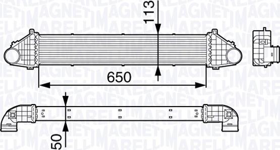 Magneti Marelli 351319202990 - Интеркулер autocars.com.ua