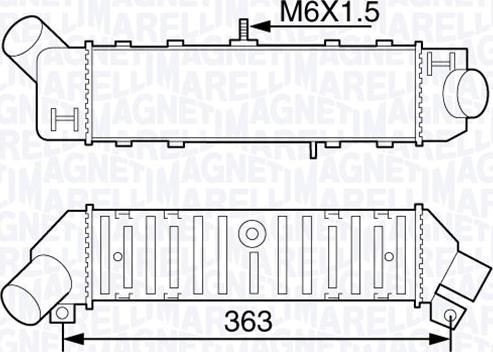 Magneti Marelli 351319203600 - Интеркулер autocars.com.ua